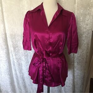 Sunny Leigh Silk blouse in Magenta  Size M